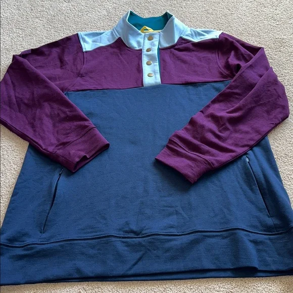 XL EUC Woolx Charlie Navy/Winter Bloom Sweatshirt - Picture 4 of 9